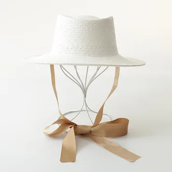 01812-HH7143 2019 naujas desige vasaros rankų darbo popieriaus lady žolės bžūp moterų laisvalaikio atostogų paplūdimio skrybėlę