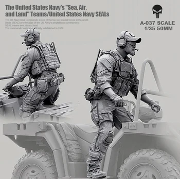 1/35 Dervos rinkiniai Šiuolaikinio Amerikiečių Navy Seal Commando Dervos Kareivis Vairuotojas Savarankiškai surinkti-037