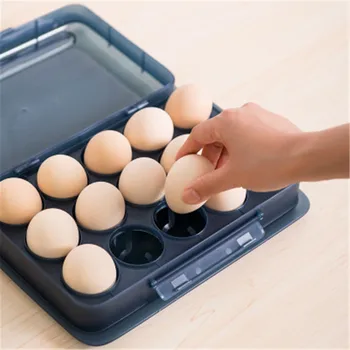 15 Tinklelis vertikalus kiaušinių laikymo dėžutė laikiklis dėžutė Šaldytuvas šaldiklis kiaušinių laikymo dėžutė Virtuvės Maisto Konteineryje