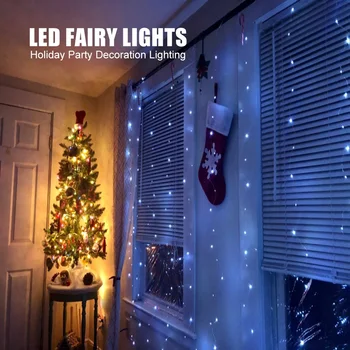 3M LED Kalėdų Dekoracijos, Žibintai Pasakų Girliandą Užuolaidų Lempos Nuotolinio Valdymo pultas USB String Žibintai Led Juostelės Žibintai, langų Šviesos