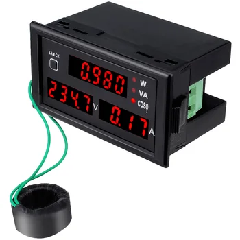 Aukštos Kokybės Multi-Funkcija AC80-300V 100A Galios Matuoklis DL69-2048 Skaitmeninis Ekranas AC Voltmeter Ammeter Galios Koeficientas Matyti