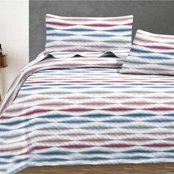 Bouti vasaros lovatiesė Wisshome Selia, tricolor spausdinimo ir pusiau paminkštinta plona antklodė, poliesteris, įvairių dydžių suaugusiųjų lova