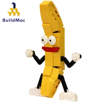 BuildMoc Kūrėjas Šokių Bananų Klasikinių Animacinių filmų Duomenys Blokai SS Idėjų Vaisių Pav Plytos, Švietimo, Vaikams, Žaislų, Dovanų