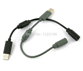 ChengChengDianWan juoda ir pilka For Xbox360 xbox 360 wired Controller USB Atsiskyrusių Kabelį 10vnt/daug