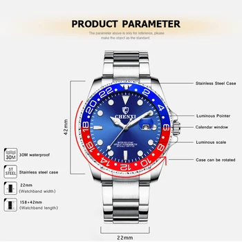 CHENXI 2021 Vyrų Laikrodžiai Automatinė Vandeniui Mechaninė Žiūrėti Šviesos Laikrodis Vyrų Viršuje prekės ženklo Laikrodžius Relogio Masculino