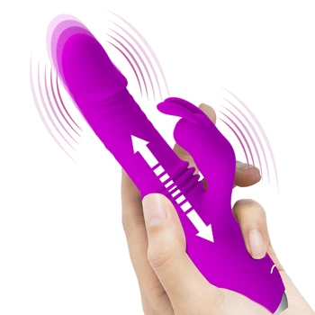 Dildo Rabbit Vibratorius Moterims Su Veržlus Funkcija Suaugusiųjų Sekso Žaislai Moterų Orgazmas Sekso Mašina Įkraunama Masažas Stick
