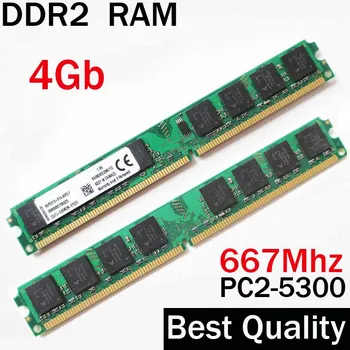 DIMM 2gb RAM 4gb DDR2 667 800Mhz ddr2 RAM 1gb / AMD - visiems memoria ram PC PC2 5300 / ddr 2 4 Gb atminties RAM PC2-5300