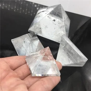 Gamtos Skaidri Kvarco Kristalo Piramidės Aišku, Reiki Gydymo Natūralus baltas crystal Piramidės žalio akmens poliravimas BB03