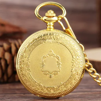 Golden Shield Mechaninė Kišenėje Žiūrėti Steampunk Fob Žiūrėti Derliaus Vertus Likvidavimo Kišenėje Pakabukas Žiūrėti Dovanos Vyrams, Moterims reloj
