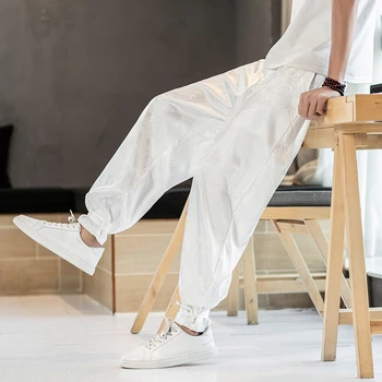 Harajuku Stiliaus Vyrų Hareno Kelnes Derliaus Bėgiojimo Kelnės Vyrų 2020 Metų Vasaros Prarasti Atsitiktinis Kelnės Mens Sweatpants Naujas Didelis Dydis M-5XL