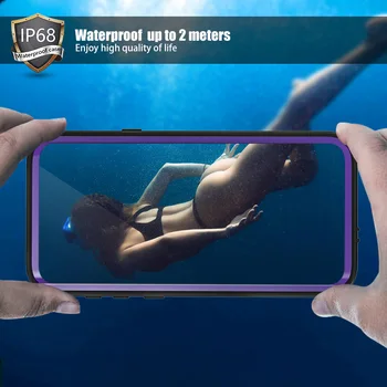 IP68 Vandens Įrodymas, Telefono dėklas, Skirtas Samsung Galaxy S20 Plius S9 S10 Pastaba 10 10+ 8 9 Nekilnojamojo Vandeniui nelaidų korpusą 360 Visas Apsaugos Dangtelis
