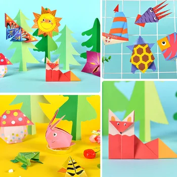 Kūdikių Amatų, Žaislų, 3D 54Pages Origami, Animacinių filmų Gyvūnų Knyga Žaislas Vaikams 