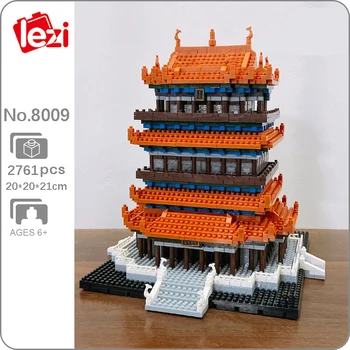 Lezi 8009 Pasaulio Architektūros Kinija Guanque Tower 3D Modelis 