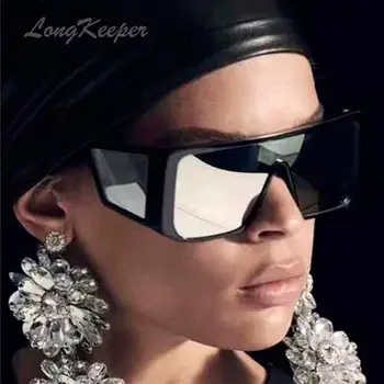 LongKeeper 2019 Prekės Ženklo Mados Juoda Steampunk Akiniai Nuo Saulės Vyrams Negabaritinių Vairavimo Kietas Saulės Akiniai Aikštėje Vyrų Oculos Gafas Akiniai