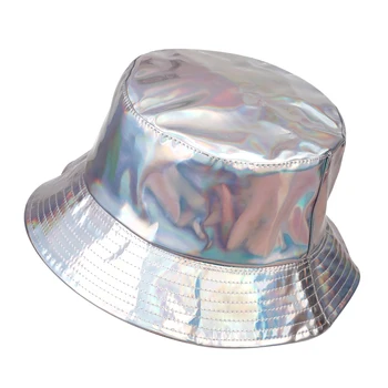 Mados pu žvejys skrybėlę dvipusis spalva keičiasi 3D lazeris kibiro kepurę vyrų ir moterų gatvių fotografavimo tendencija baseino skrybėlę casquette