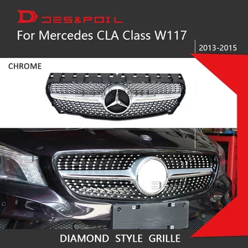 Mercedes Benz CLA Klasė W117 Diamond Grotelės Auto Priekinis Bamperis Lenktynių Grotelės 2013-m. CLA180 CLA200 CLA220 CLA250