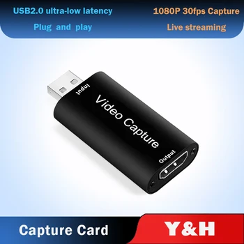 Mini 4K 1080P HDMI-suderinamas Su USB 2.0 Video Capture Card Game Įrašymo Langelį Kompiuterio 