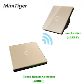 Minitiger ES Standartas 1/2/3 Gauja 2 Būdas Juoda Belaidis Nuotolinio Sienos lengvos Jungiklis Wireless Stick Nuotolinio Touch Jungiklis