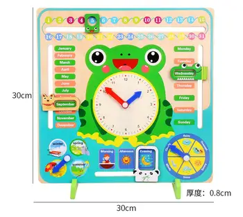 Montessori Orų kalendorius laikrodis Mediniai Žaislai, Kalendorius, Laikrodis Laiką Pažinimo Ikimokyklinio Ugdymo Mokymo priemonių Žaislas Vaikams