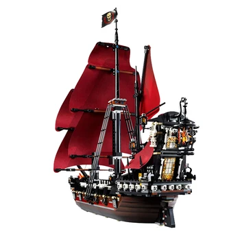 Naujas 39008 Piratai serijos Karalienė Annes Keršto modelio Blokai nustatyti 4195 klasikinis Piratų Laivas Žaislai vaikams