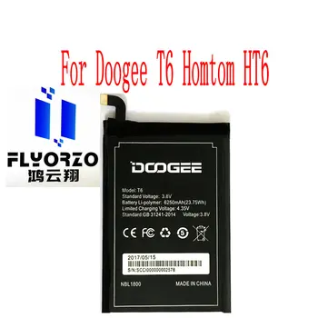 Naujas Aukštos Kokybės 6250mAh Doogee T6 Baterija Doogee T6 Homtom HT6 mobilusis Telefonas
