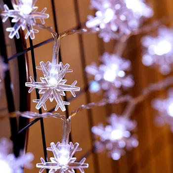 Naujas Žiburiai Kalėdų Snaigės String Žibintai 20/40 LED Pasakų Žibintai 3-6M Šmėžavimas Apšvietimo Snaigių Šalis Kalėdų Medžio Dekoro D30