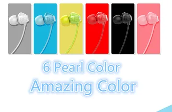 Naujos In-ear ausinės Bass Pearl spalvos, Stereo 3.5 mm Ausinių su Mikrofonu iPhone /Xiaomi 