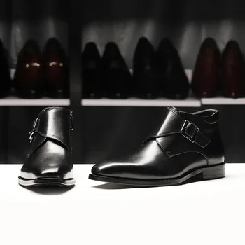 Naujų gamintojų, didmeninės pirmojo sluoksnio odos Martin batai klasikiniai vyriški Britų verslo high-end jaunimo formalių batų vyrai karšto