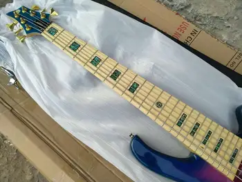 Nemokamas pristatymas deoliver vas aukso aparatūra maža kaina, bass didmeninė 6 eilutę violetinė aktyvi bosinė gitara