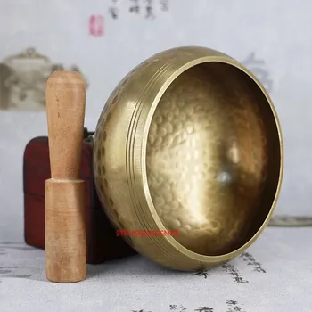 Nepalas rankų darbo Budos Tibeto bowl dubenėlį ritualinės muzikos terapija varinių varpelių vario Tibeto Dainavimo Dubenėlį