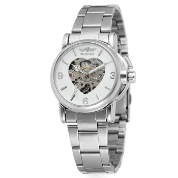Nugalėtojas Prabanga Aukso Žiūrėti Moterų Mechaniniai Laikrodžiai Top Brand Prabangus Laikrodis Moterų Automatinis laikrodis Montre Femme relogio feminino