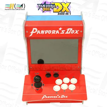 Pandora Box DX Akrilo bartop mini arcade 10 cm dvigubas ekranas 3000: 1 gali išsaugoti žaidimą turi 3P 4P žaidimas 3d tekken Mirtingasis Kombart