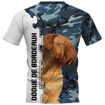 PLstar Kosmosas Dogue De Bordeaux 3D Atspausdintas t-shirt Harajuku Streetwear T shirts Juokinga Gyvūnų Vyrai ir Moterys Trumpas Rankovės