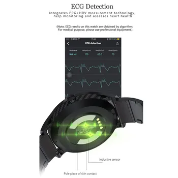 Prabanga DT98 Smart Watch Vyrų IP68 Vandeniui Fitness Tracker Širdies ritmo Monitorius 