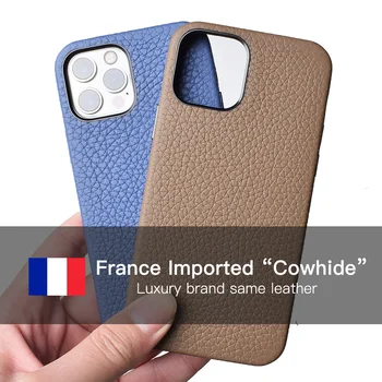 Prancūzija Premium Originali Odinis dėklas iPhone 12 Pro Max mini Prabangos Prekės Pačios karvės odos Mados Verslo Telefono Atvejais Galinį Dangtelį