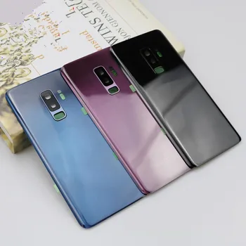 S9Plus Būsto Samsung Galaxy S9 Plus G9650 Baterijos Dangtelio Remontas, Pakeisti Galines Duris Galiniai Atveju + Logo Vaizdo Kameros Objektyvas