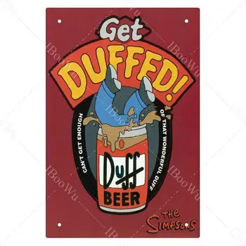 Simpson Metalo Plakatas Duff Alaus Alavo Pasirašyti Plokštelę Sienų Dekoras, Namų 20x30cm