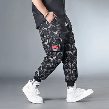 Streetwear Vyrų Haremas Kelnės Hip-Hop Atsitiktinis Vyras Track Pants Plus Size 7XL 8XL Didelis Dydis Poilsiu Kelnės Vyrams Kelnes