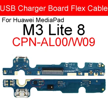 USB Flex Kabelis, Doko Jungtis Įkrovimo Kroviklis Uosto Valdybos Huawei MediaPad M3 Lite 8 8.0 NKP-W09 NKP-AL00 NKP-L09