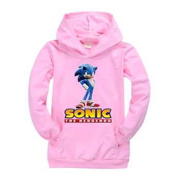 Vaikai anime Super Sonic spausdinti Berniuko, 3d Hoodies nustatyti Animacinių filmų Ežys Palaidinukė Vaikų drabužių užtrauktukas kailis marškinėlius