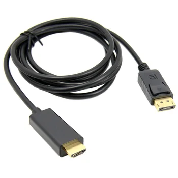 Vyrų DisplayPort DP HDMI-Male 1080P Vaizdo Kabelis 6ft 1,8 m HDTV LCD Su Garso