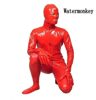 Watermonkey Prekės Cosplay Halloween Kostiumai PVC oda visą bodysuit Atverti akis, burną, Vyrų, moterų, vaikams, Triko
